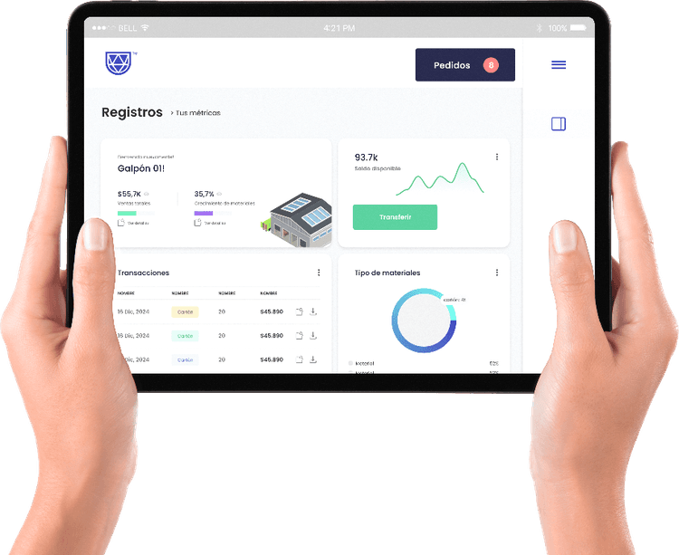 Interfaz del sistema ReaquiPanel