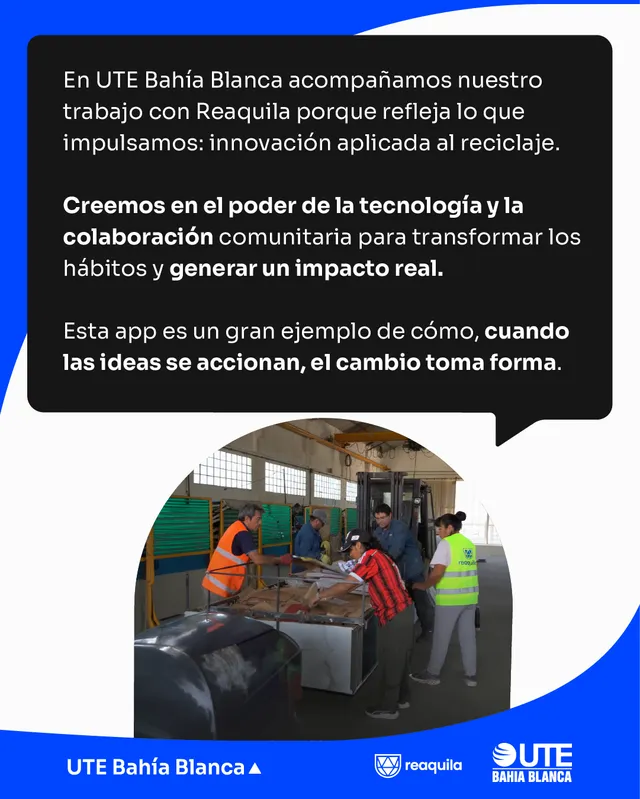 Testimonio de la UTE de Bahía Blanca: innovación aplicada al reciclaje con Reaquila