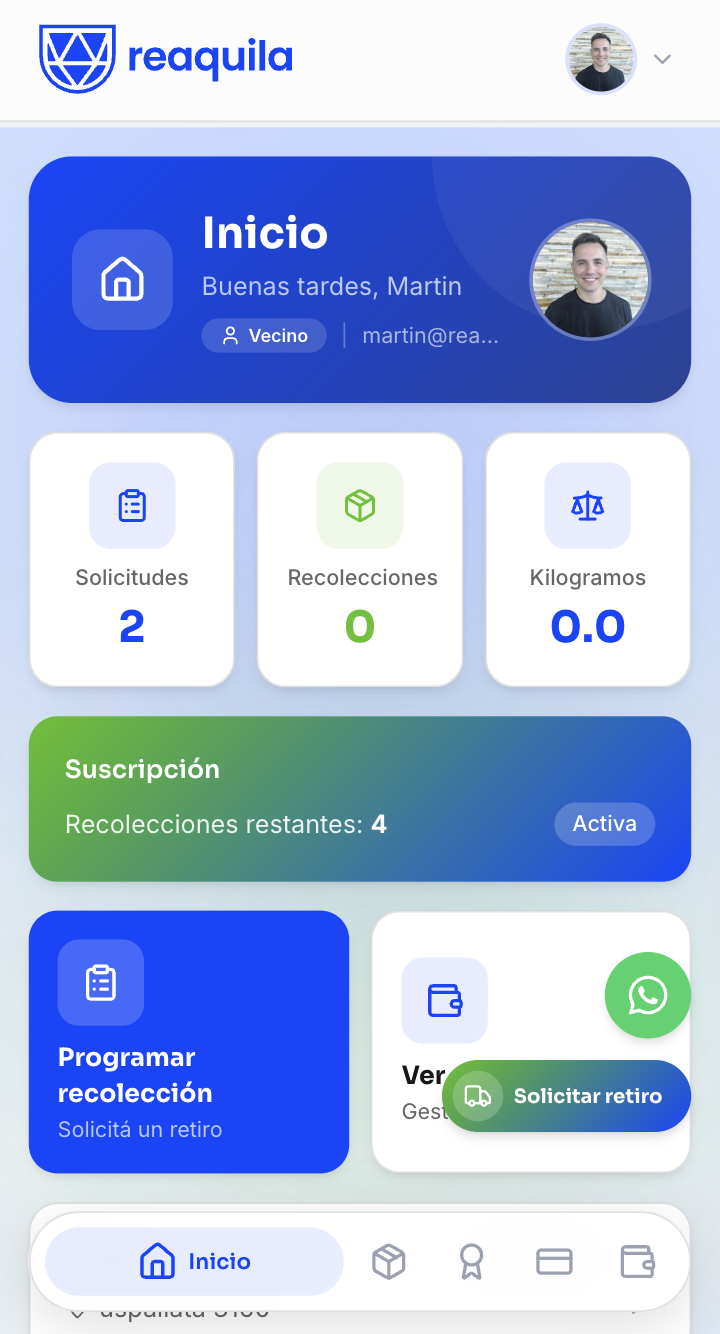 Reaquila collection app